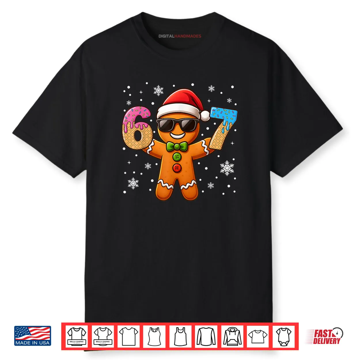 Gingerbread Six Seven 67 Ice Cream Drip Christmas Shirt Gingerbread Six Seven 67 Ice Cream Drip Christmas Shirt