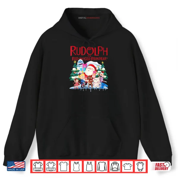 Hoodie Cute Rudolph The Red Nosed Reindeer Christmas Shirt