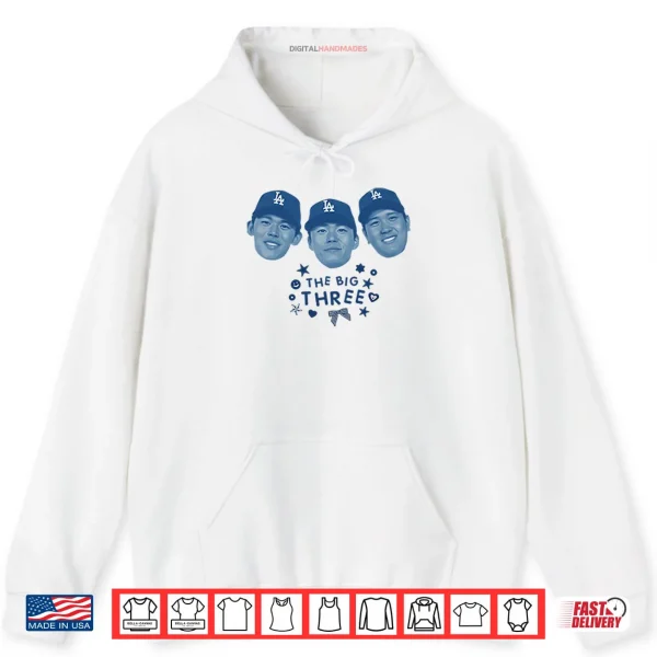 Ohtani Yamamoto Sasaki The Big Three Shirt 3 Hoodie Ohtani Yamamoto Sasaki The Big Three Shirt