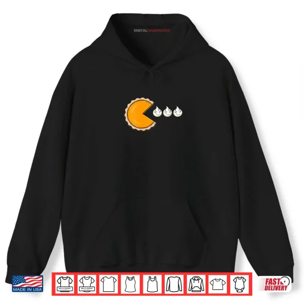 Hoodie Pumpkin Pie Chasing Whipped Cream Funny Thanksgiving Shirt