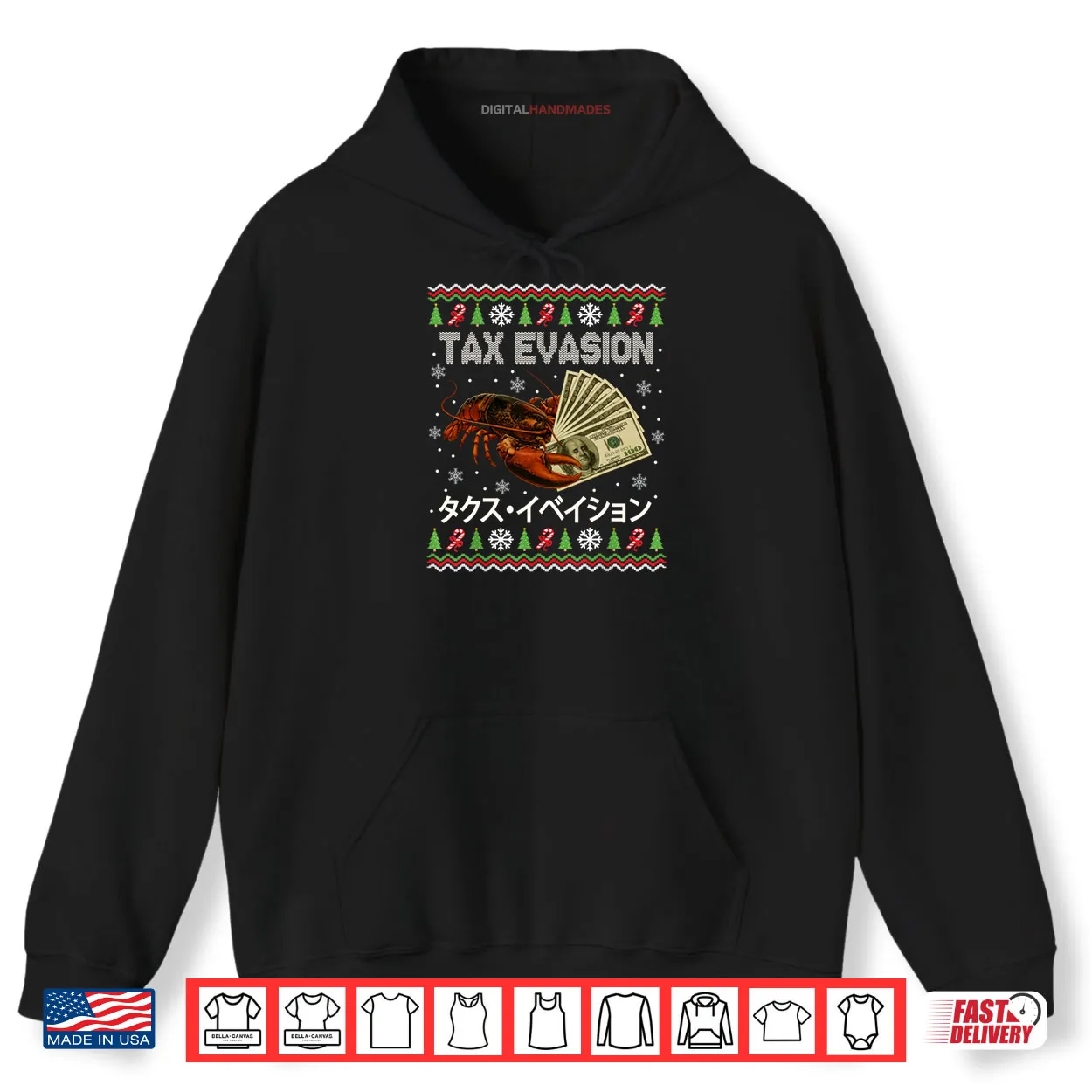 Tax Evasion Lobster Funny Ugly Christmas Shirt Tax Evasion Lobster Funny Ugly Christmas Shirt