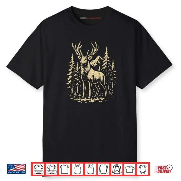 Majestic Red Deer Stag Hart Buck Rustic Wilderness Shirt