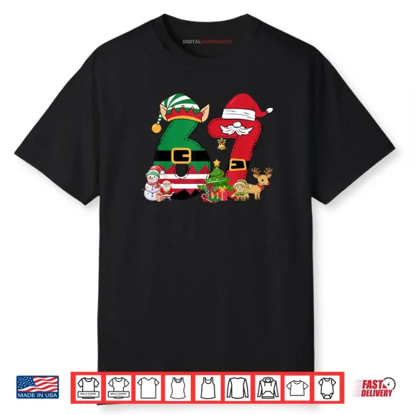 Meme 6 7 Christmas 67 Santa Elf Shirt