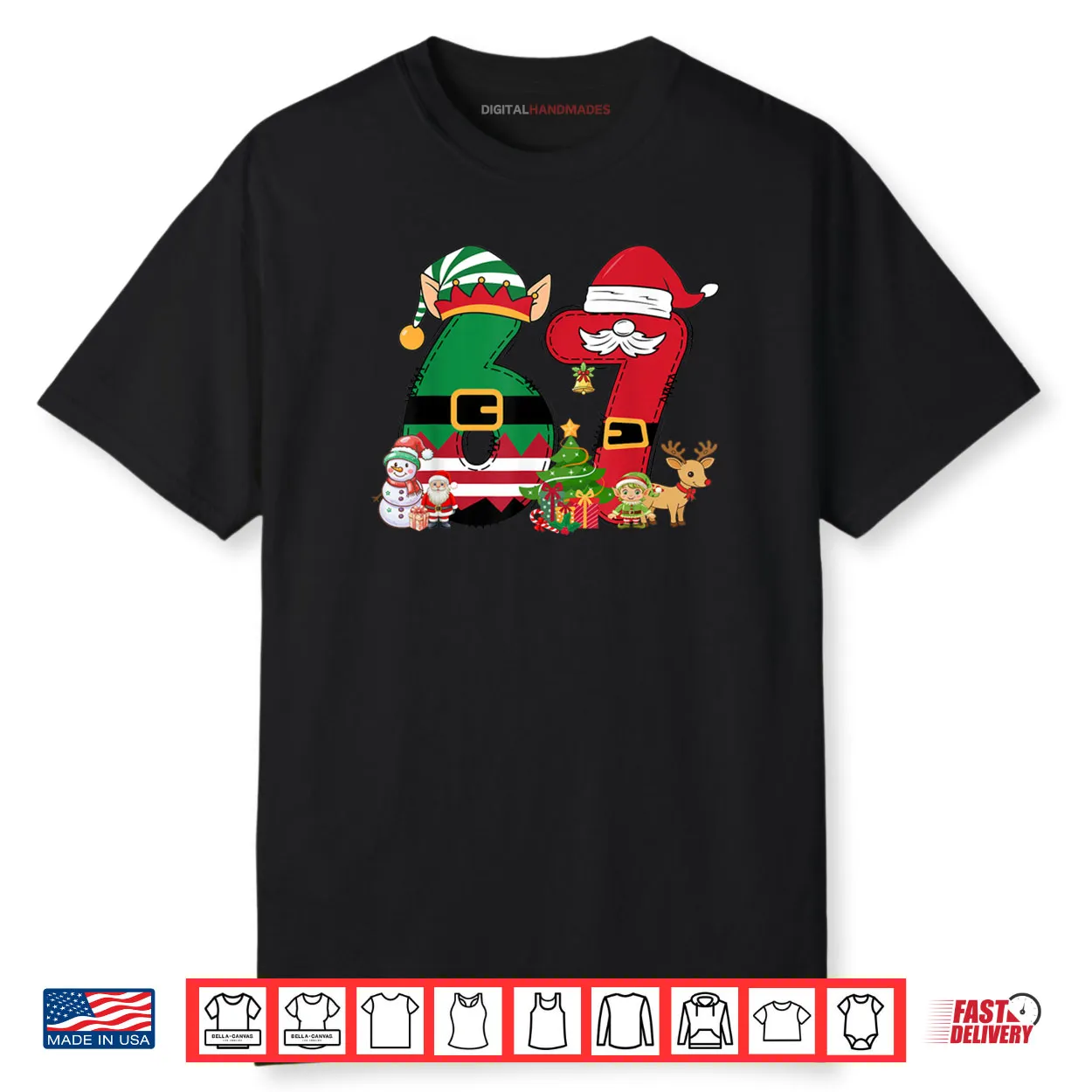 Meme 6 7 Christmas 67 Santa Elf Shirt Meme 6 7 Christmas 67 Santa Elf Shirt