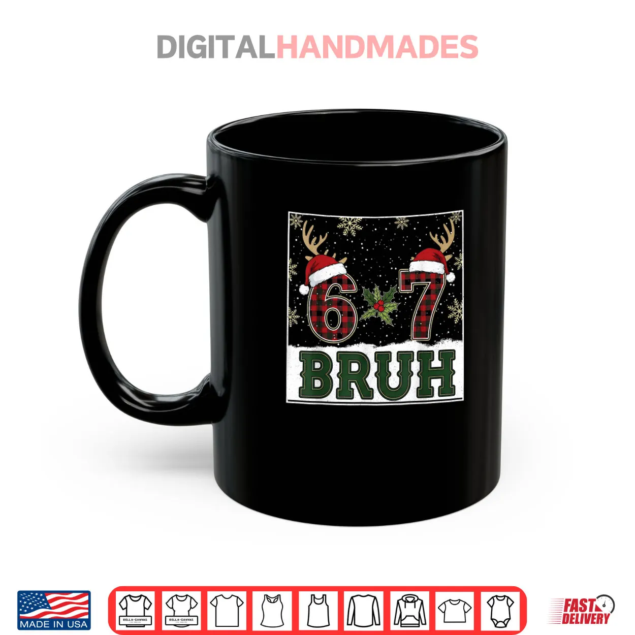 67 Bruh Christmas Plaid Antlers Santa Hat Meme Shirt 67 Bruh Christmas Plaid Antlers Santa Hat Meme Shirt