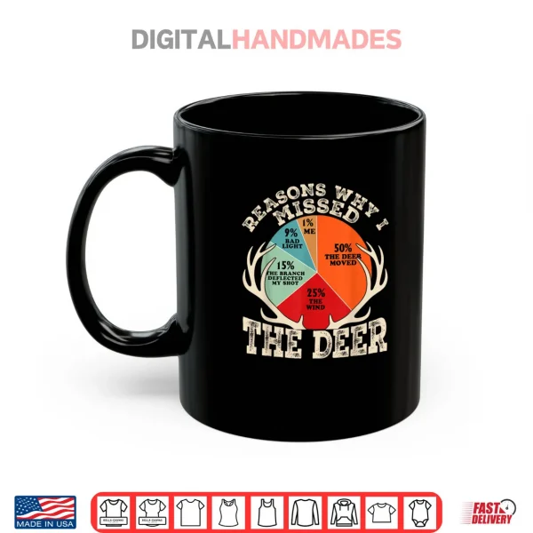 Mug Funny Reasons I Missed The Deer Hunting Hunter Season Shirt