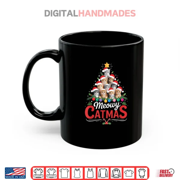 Meowy Catmas Cat Christmas Tree Xmas Santa Shirt 3 Mug Meowy Catmas Cat Christmas Tree Xmas Santa Shirt