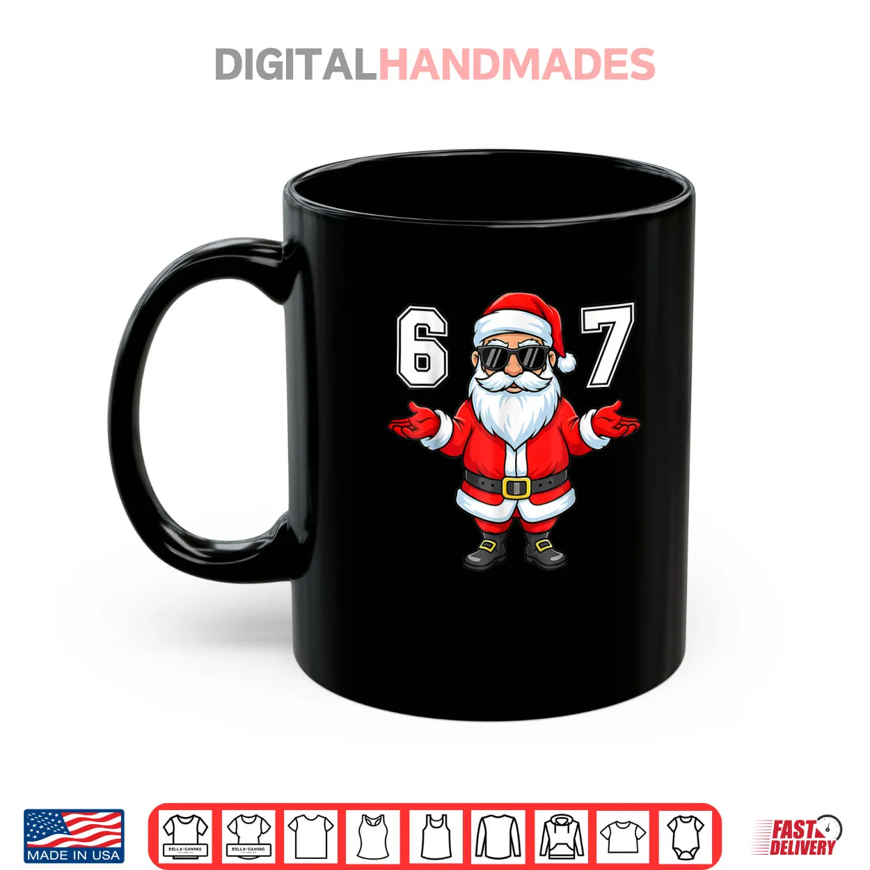 Santa 67 Meme Six Seven Number Xmas Christmas Shirt Santa 67 Meme Six Seven Number Xmas Christmas Shirt