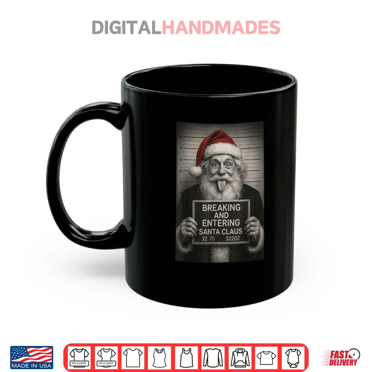 Santa Claus Mugshot Christmas Santa Xmas Shirt Santa Claus Mugshot Christmas Santa Xmas Shirt