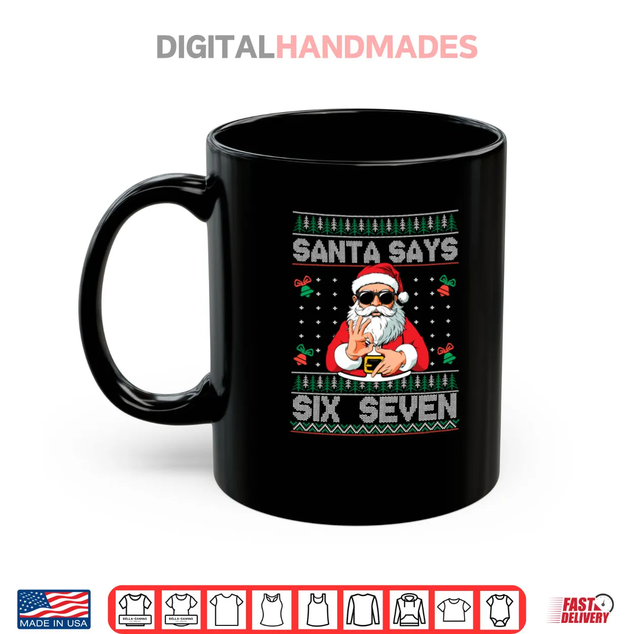 Santa Says Six Seven Christmas 6 7 Meme Shirt Santa Says Six Seven Christmas 6 7 Meme Shirt
