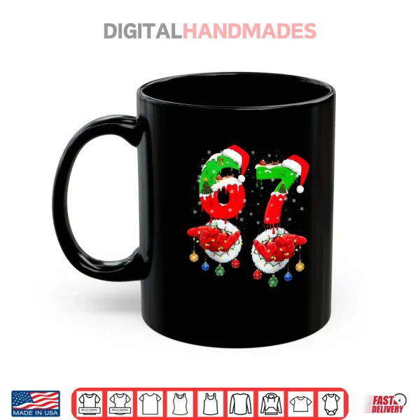 Six Seven 67 Meme 6 7 Christmas Santa Hand Shirt 3 Mug Six Seven 67 Meme 6 7 Christmas Santa Hand Shirt
