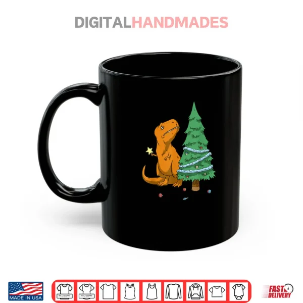 Mug The Struggle is Real Sad T Rex Decorating Christmas Tree Shirt