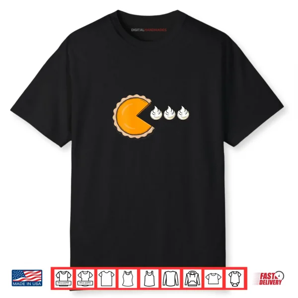 Pumpkin Pie Chasing Whipped Cream Funny Thanksgiving Shirt