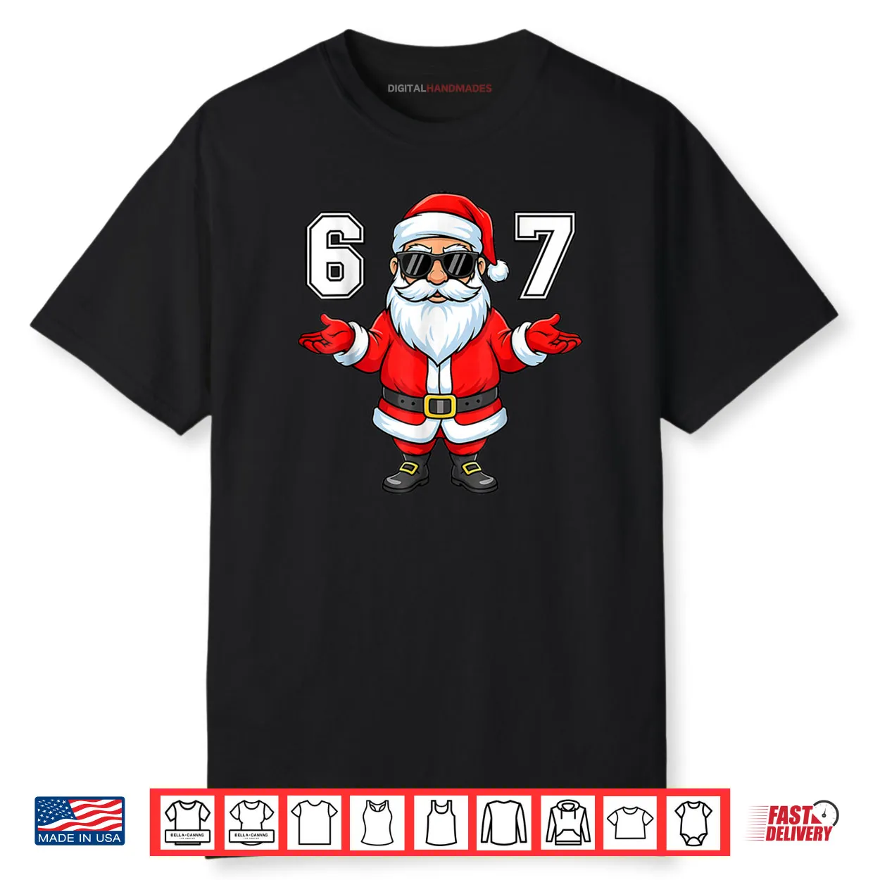Santa 67 Meme Six Seven Number Xmas Christmas Shirt Santa 67 Meme Six Seven Number Xmas Christmas Shirt