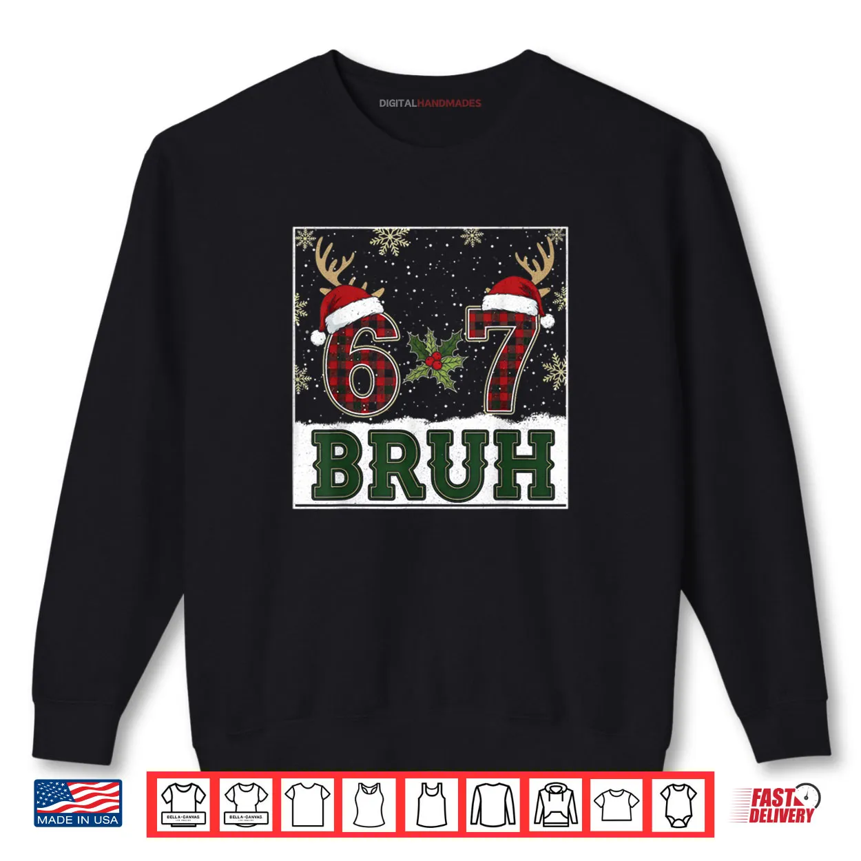 67 Bruh Funny Christmas Plaid Antlers Santa Hat Meme Shirt 67 Bruh Funny Christmas Plaid Antlers Santa Hat Meme Shirt