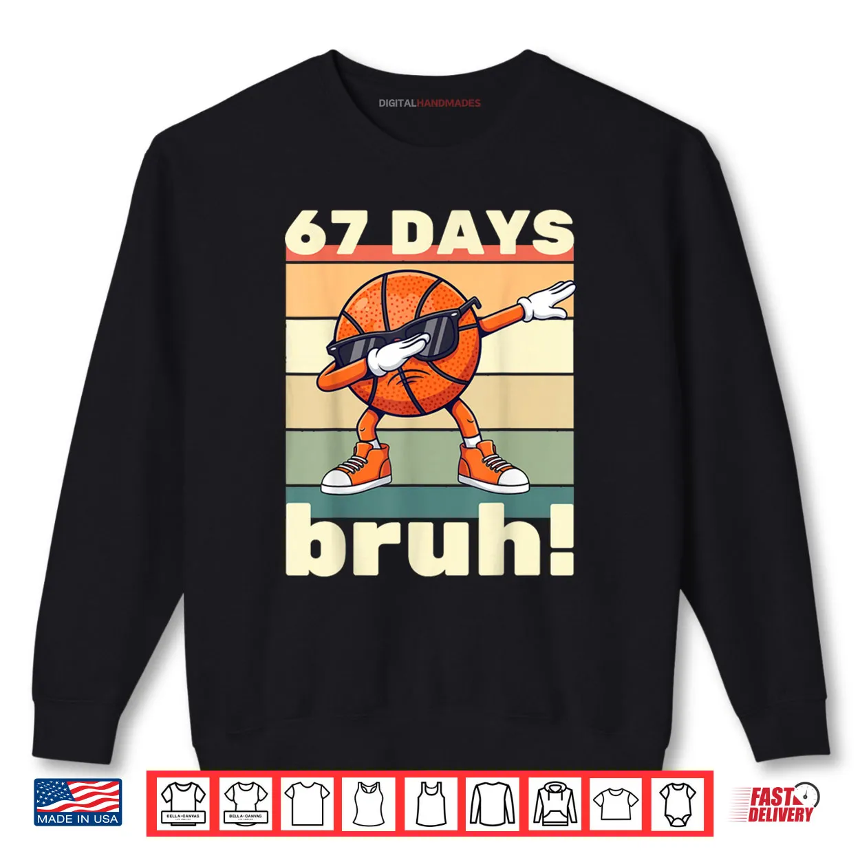 67 Days of School Bruh Teacher Kids Dabbing Basketball Shirt 67 Days of School Bruh Teacher Kids Dabbing Basketball Shirt