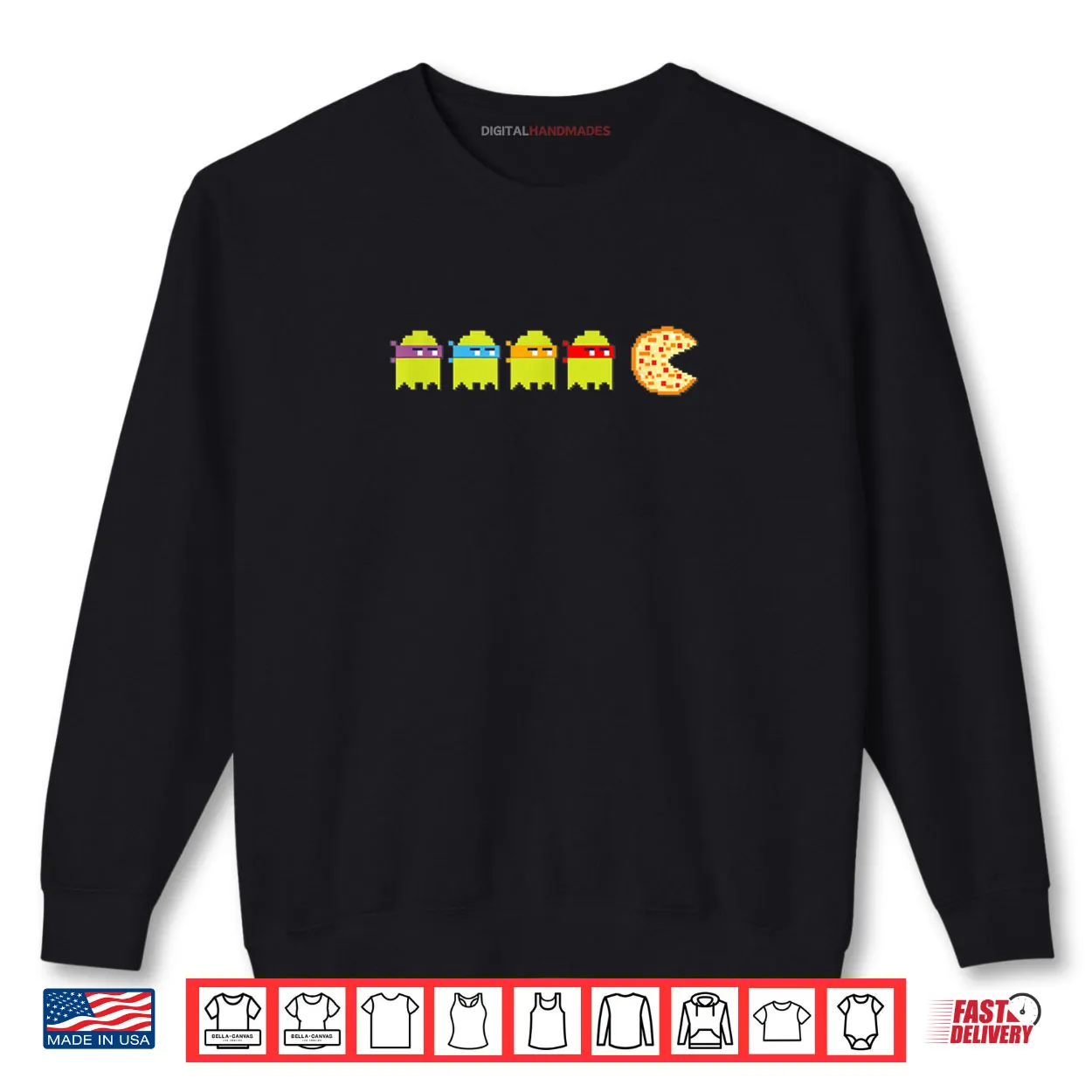 8 Bit Vintage Ghost Turtle Chasing Pizza Retro Arcade Game Shirt 8 Bit Vintage Ghost Turtle Chasing Pizza Retro Arcade Game Shirt