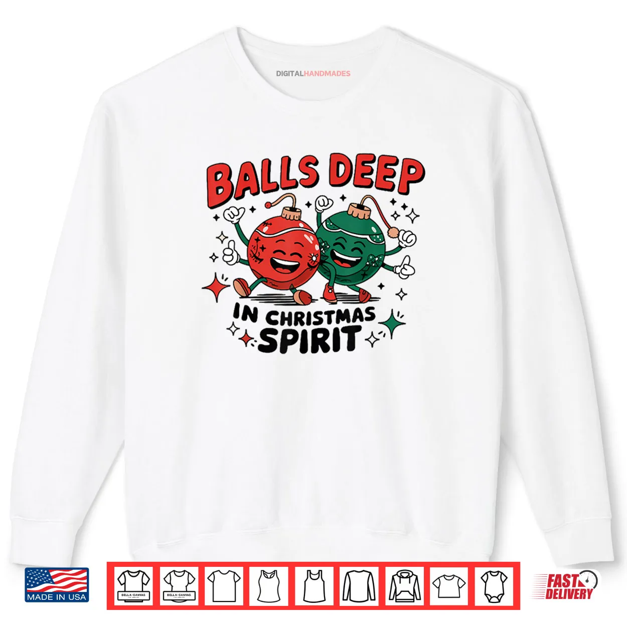 Balls Deep in Christmas Spirit Merry Christmas Bauble Shirt Balls Deep in Christmas Spirit Merry Christmas Bauble Shirt