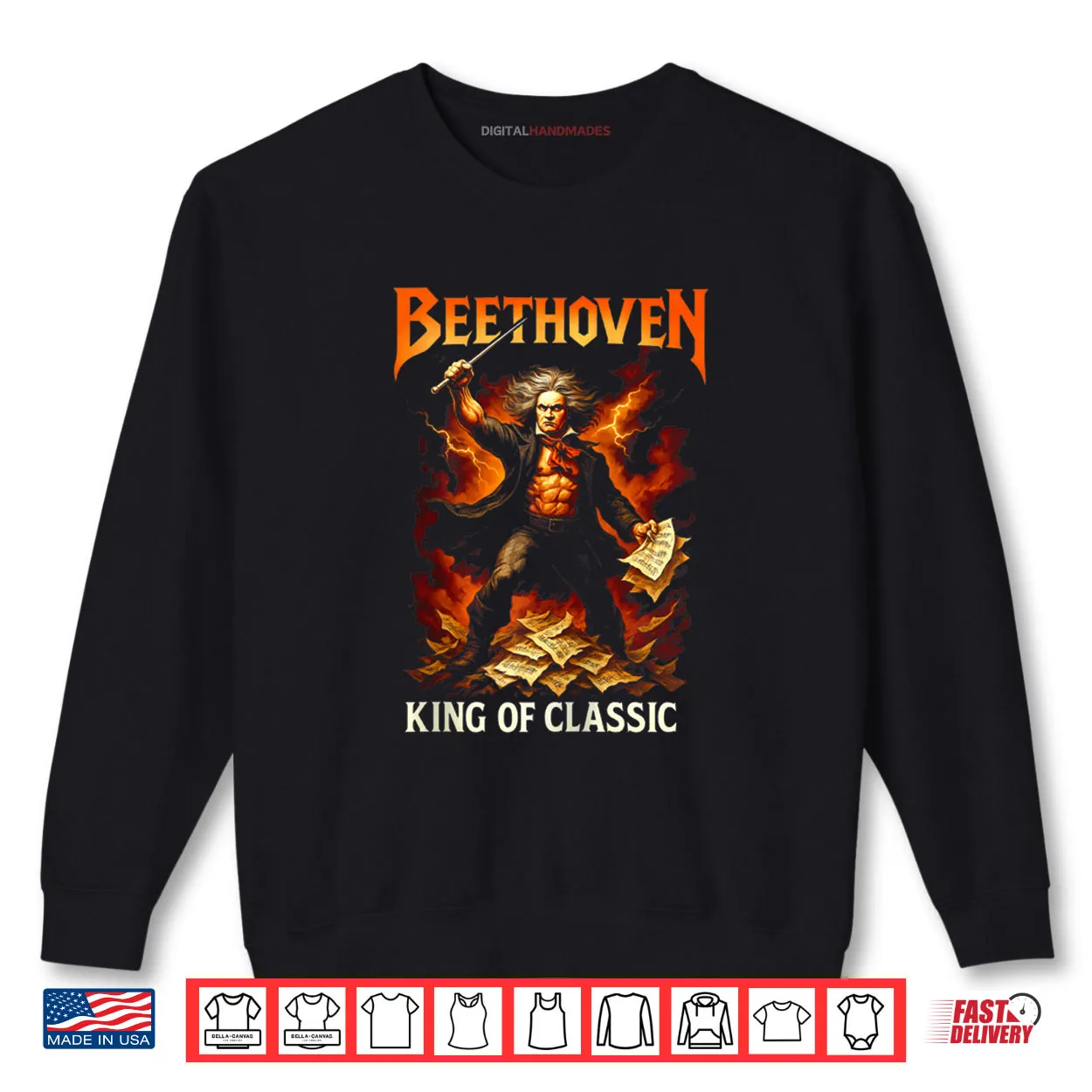 Beethoven Power Metal Classical Music Composer Album Shirt Beethoven Power Metal Classical Music Composer Album Shirt