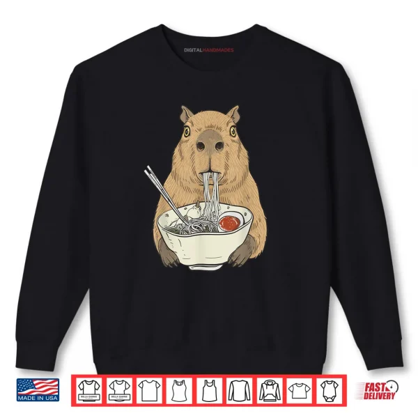 Capybara Ramen Japanese Kawaii Anime Gifts Shirt 1 Sweatshirt Capybara Ramen Japanese Kawaii Anime Gifts Shirt