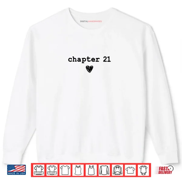 Sweatshirt Chapter 21 Book Lovers Readers Authors 21st Birthday Shirt