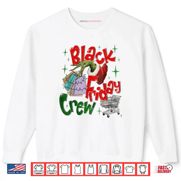 Sweatshirt Christmas Black Shopping Family Friday Shopping Crew Shirt