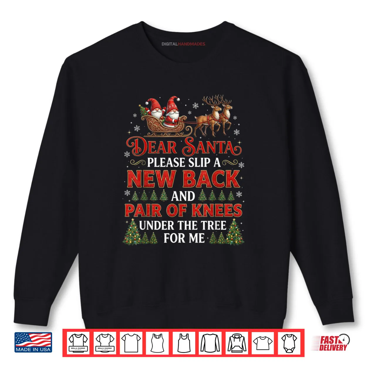 Christmas Dear Santa Please Slip A New Back Xmas Shirt Christmas Dear Santa Please Slip A New Back Xmas Shirt
