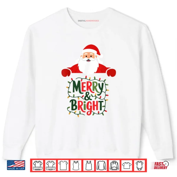 Sweatshirt Christmas Merry and Bright Shirt