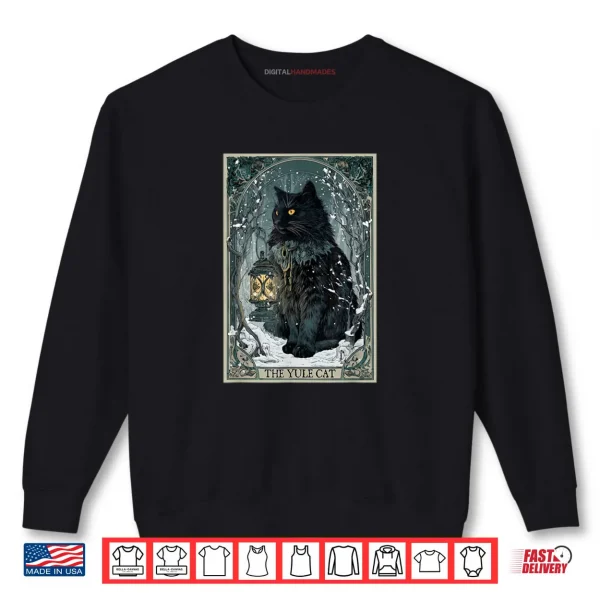 Creepmas Vintage The Yule Cat Tarot Card Dark Christmas Shirt 1 Sweatshirt Creepmas Vintage The Yule Cat Tarot Card Dark Christmas Shirt