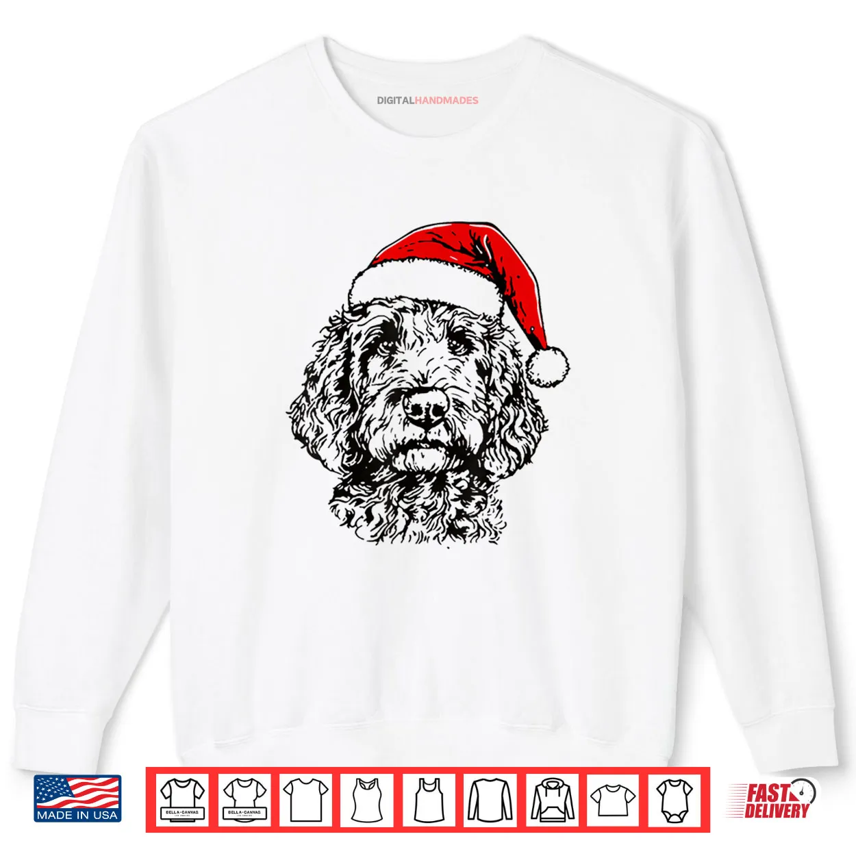 Cute Merry Christmas Goldendoodle Santa Christmas Dog Lover Shirt Cute Merry Christmas Goldendoodle Santa Christmas Dog Lover Shirt