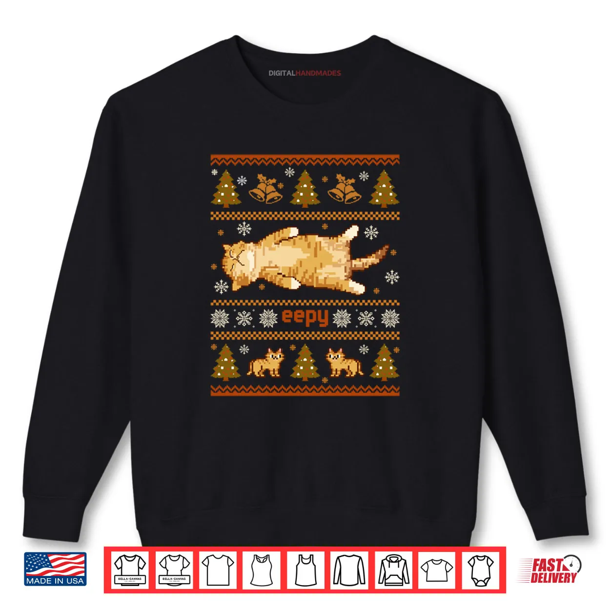 Eepy Cat Silly Sleepy Cat Meme Ugly Christmas Shirt Eepy Cat Silly Sleepy Cat Meme Ugly Christmas Shirt