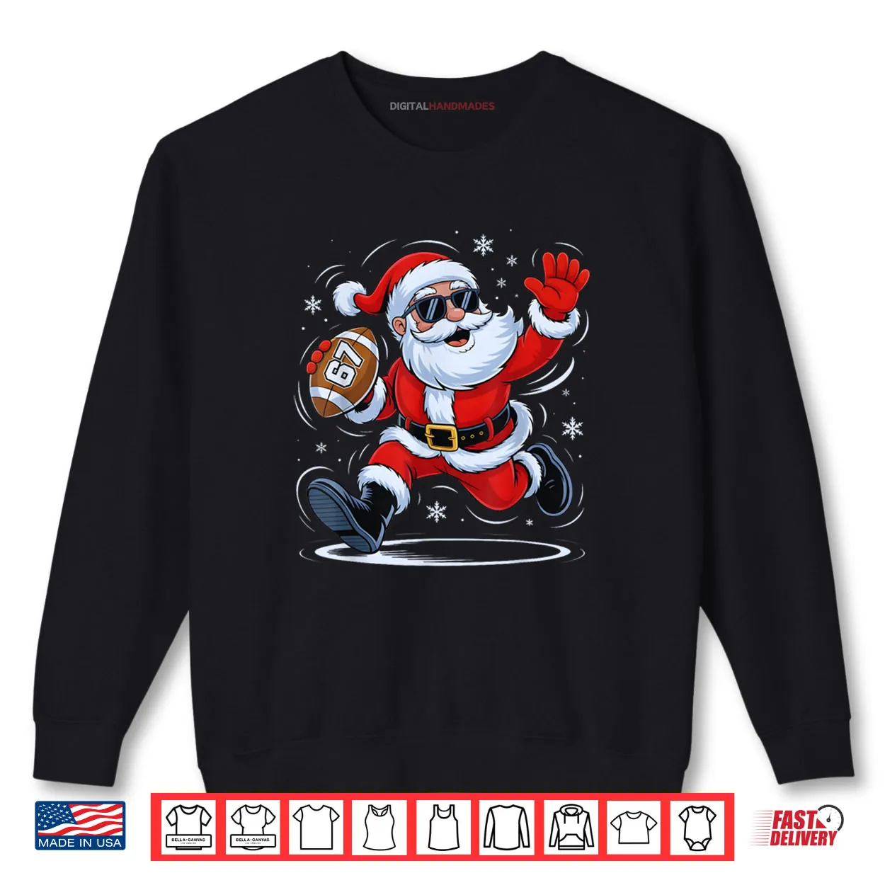 Football Santa 67 Christmas Xmas Holiday Shirt Football Santa 67 Christmas Xmas Holiday Shirt