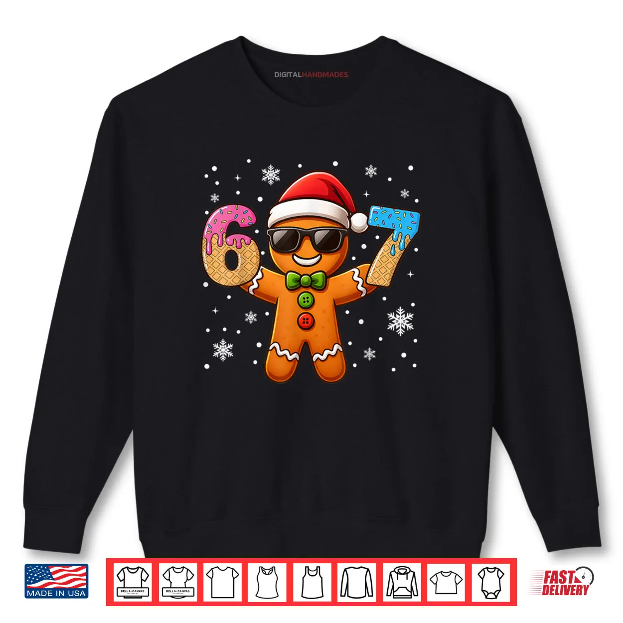 Gingerbread Six Seven 67 Ice Cream Drip Christmas Shirt Gingerbread Six Seven 67 Ice Cream Drip Christmas Shirt