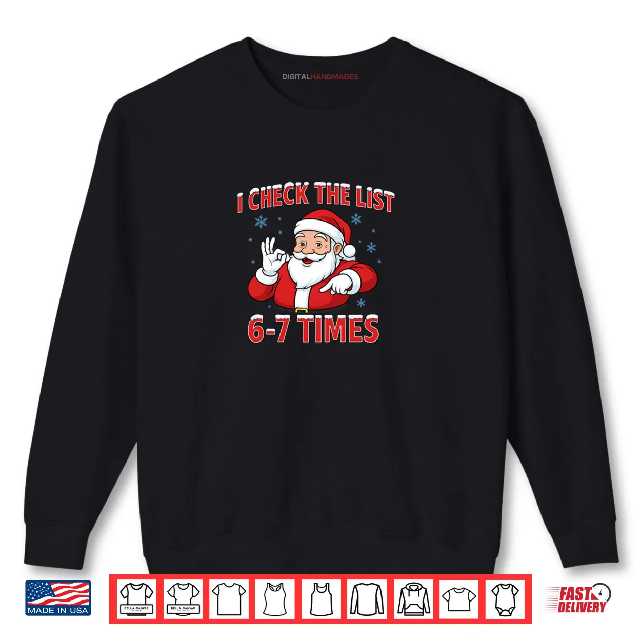 I Check The List 67 TImes Santa Gen Z Slang Raunchy Meme Gag Shirt I Check The List 67 TImes Santa Gen Z Slang Raunchy Meme Gag Shirt