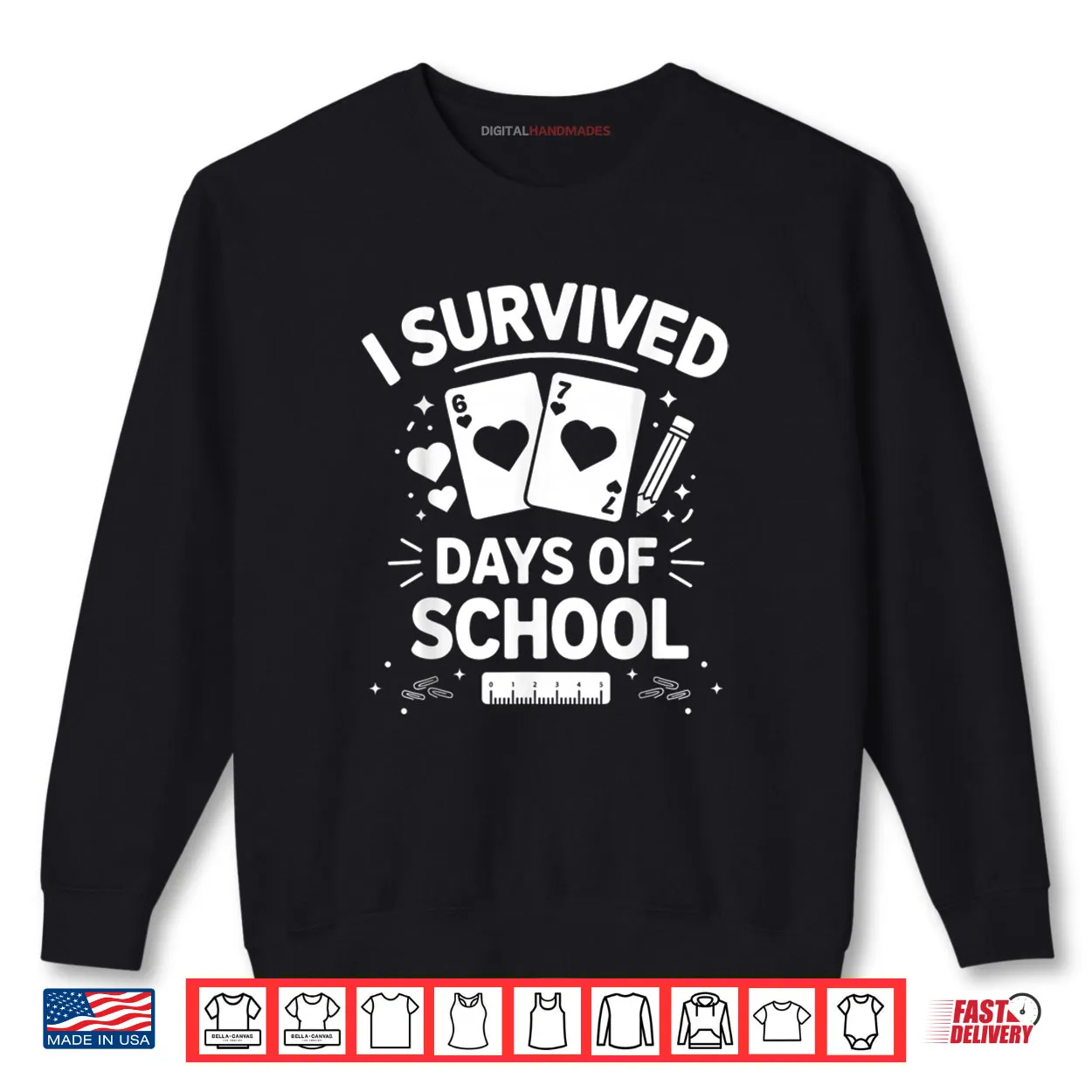 I Survived 67 Days of School Cards Teachers Students Hearts Shirt I Survived 67 Days of School Cards Teachers Students Hearts Shirt