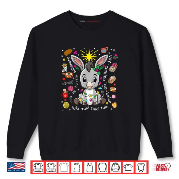 Sweatshirt Mi Burrito Sabanero Mexican Christmas Donkey Spanish Xmas Shirt