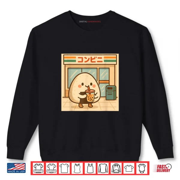 Sweatshirt Musubi Drinking Boba Tea in Japan Shirt