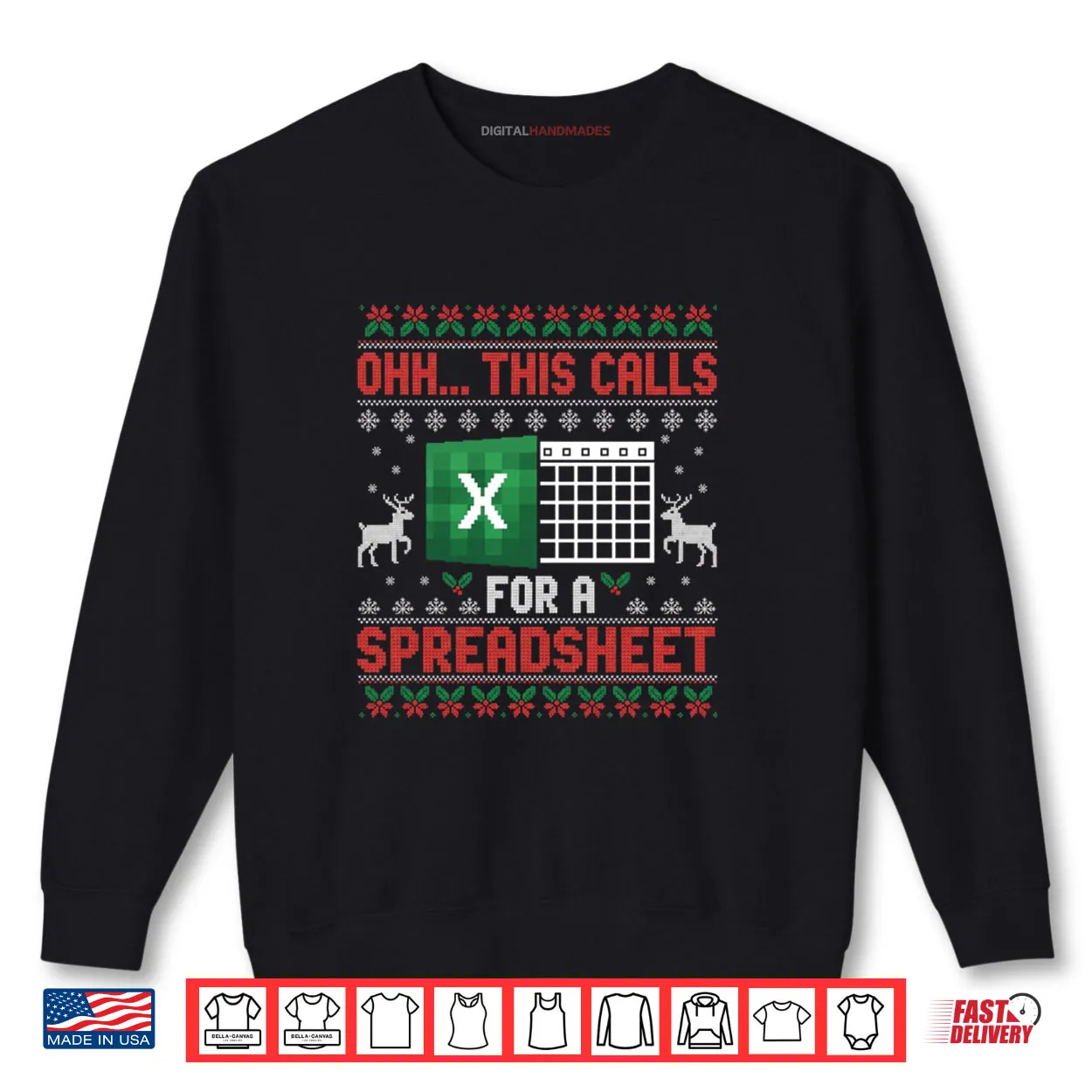 Oh This Calls for a Spreadsheet Christmas Sweater Excel Shirt Oh This Calls for a Spreadsheet Christmas Sweater Excel Shirt