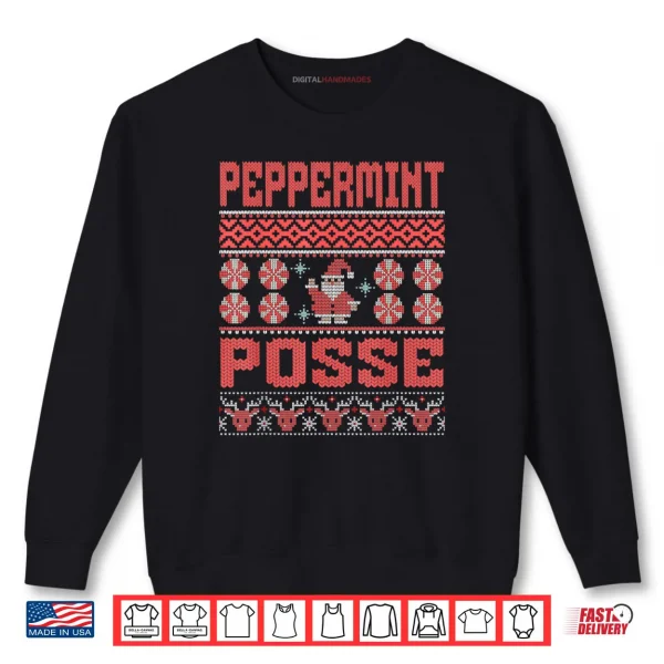 Sweatshirt Peppeermint Possee Matching Christmas Shirt