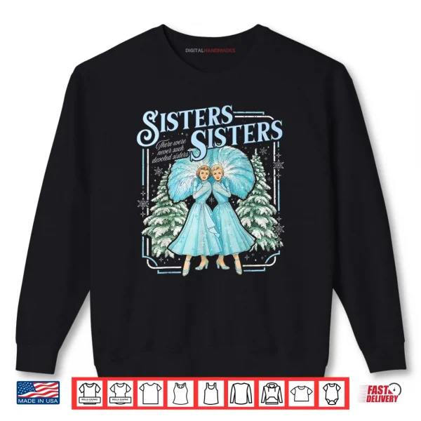 Sweatshirt Sisters White Xmas Merry Christmas Snowflake Pajamas Holiday Shirt