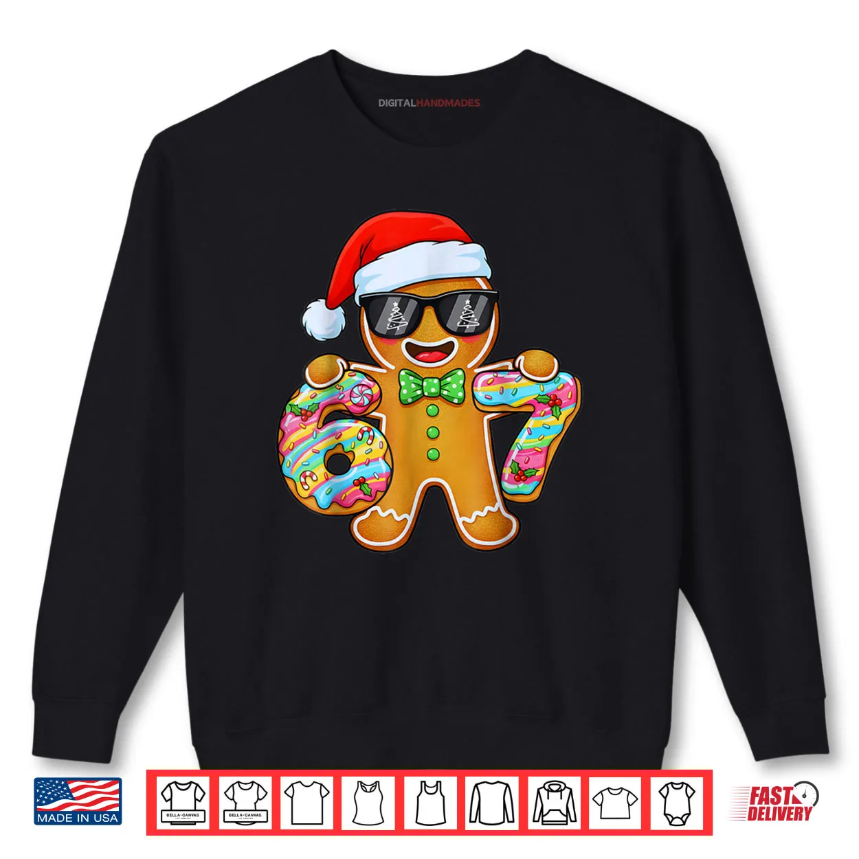 Six Seven 67 Gingerbread Christmas Boys Xmas 6 7 Shirt Six Seven 67 Gingerbread Christmas Boys Xmas 6 7 Shirt
