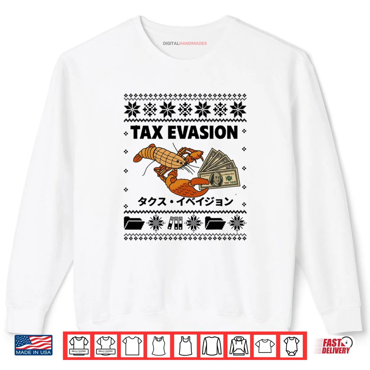 Tax Evasion Christmas Ugly Lobster Meme Shirt Tax Evasion Christmas Ugly Lobster Meme Shirt