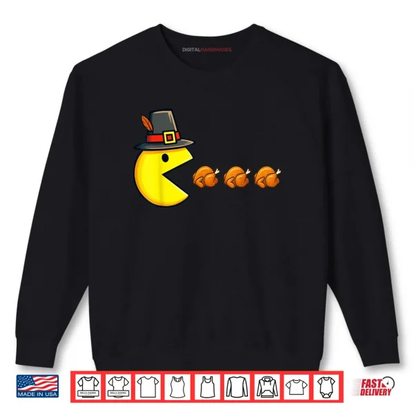Thanksgiving Video Game Eating Turkey Gamer Shirt 1 Sweatshirt Thanksgiving Video Game Eating Turkey Gamer Shirt