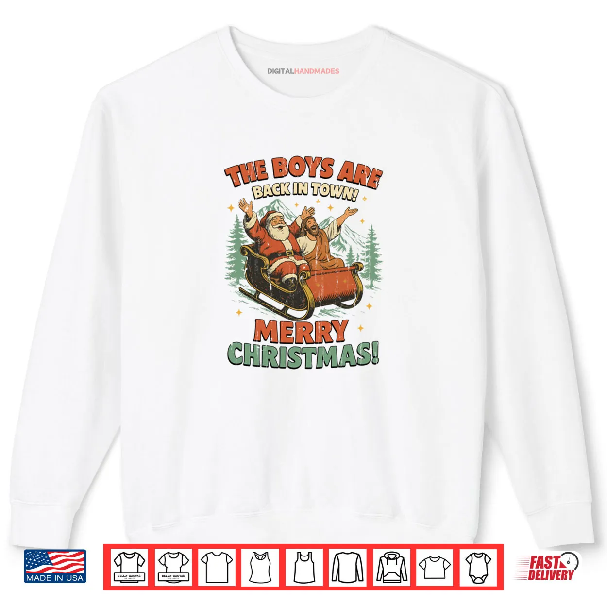 The Boys Are Back In Town Merry Christmas Shirt The Boys Are Back In Town Merry Christmas Shirt