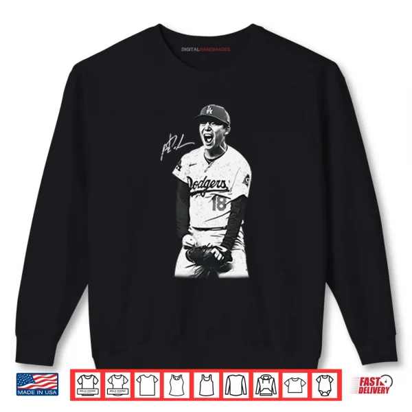 Yoshinobu Yamamoto Dodgers Shirt 1 Sweatshirt Yoshinobu Yamamoto Dodgers Shirt