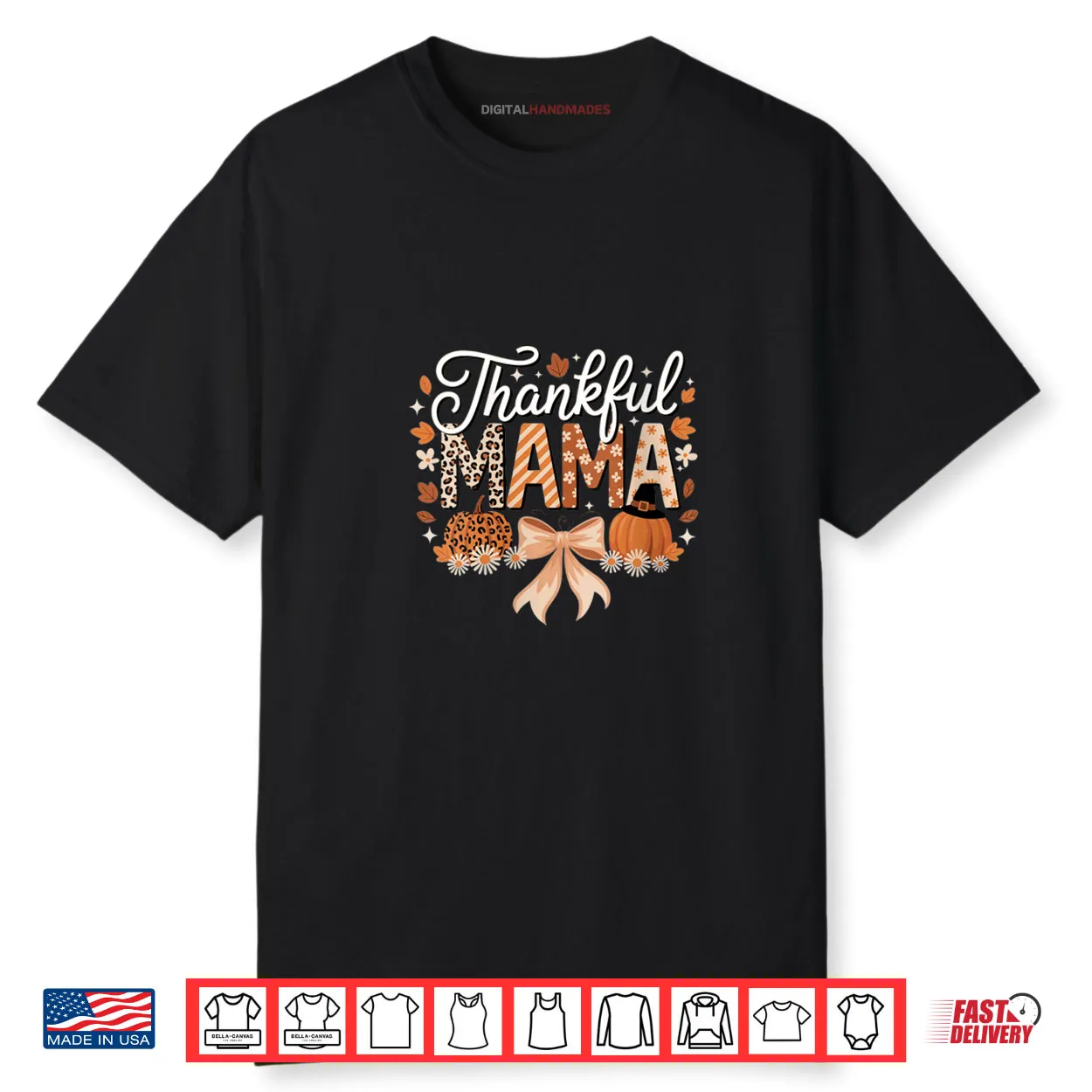 Thankful Mama Coquette Bows Mom Fall Thanksgiving Shirt Thankful Mama Coquette Bows Mom Fall Thanksgiving Shirt