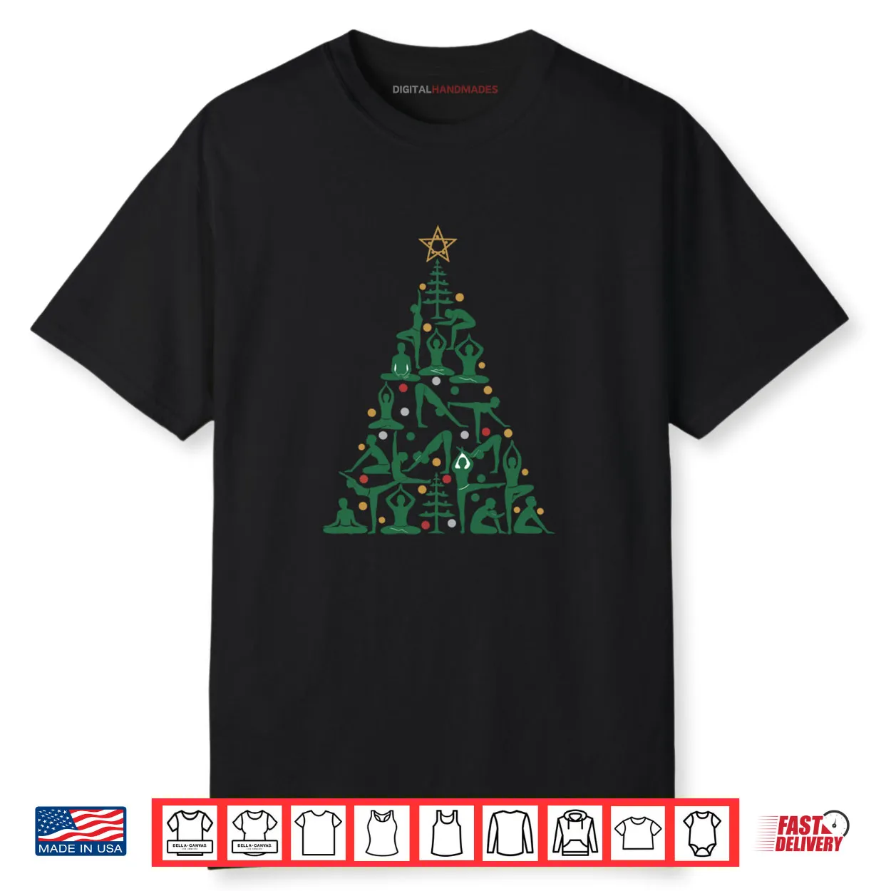 Yoga Christmas Tree Poses Funny Holiday Shirt Yoga Christmas Tree Poses Funny Holiday Shirt
