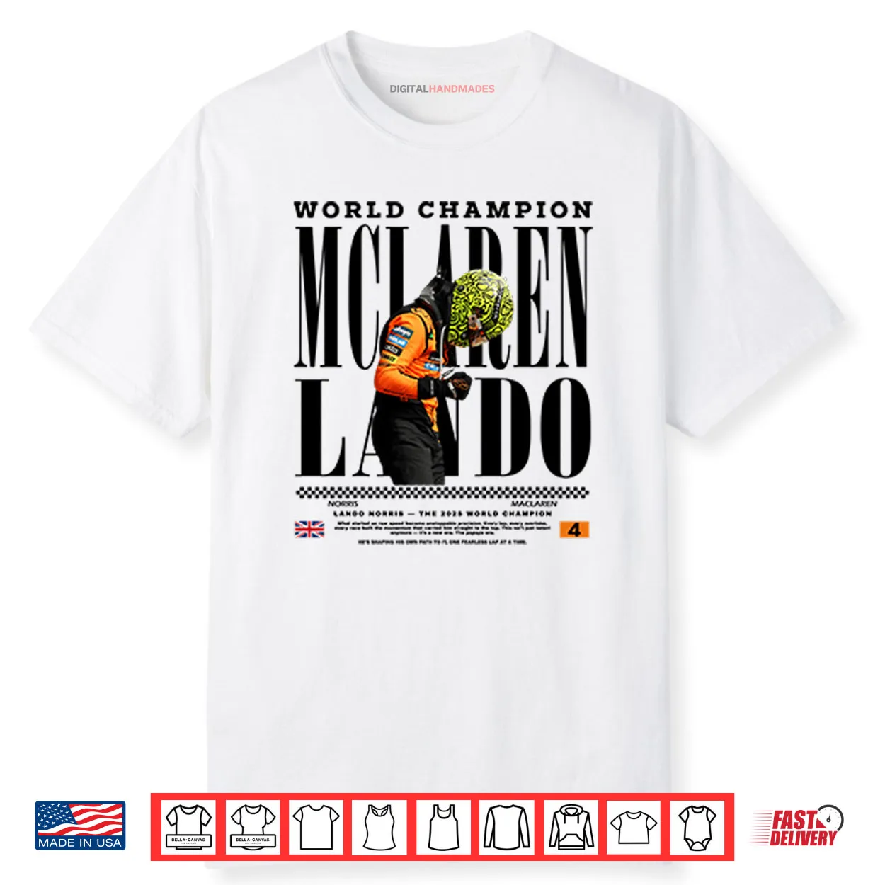2025 World Champion Lando Norris McLaren Shirt 2025 World Champion Lando Norris McLaren Shirt