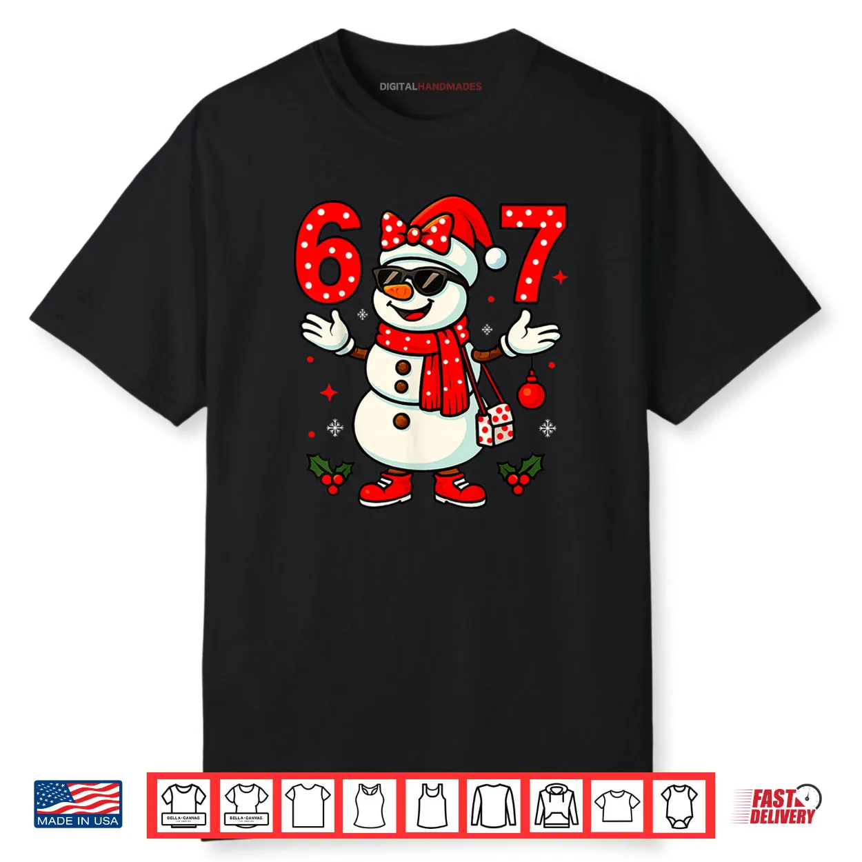 6 7 Christmas Women Bow Snowman six Seven Teacher Shirt 6 7 Christmas Women Bow Snowman six Seven Teacher Shirt