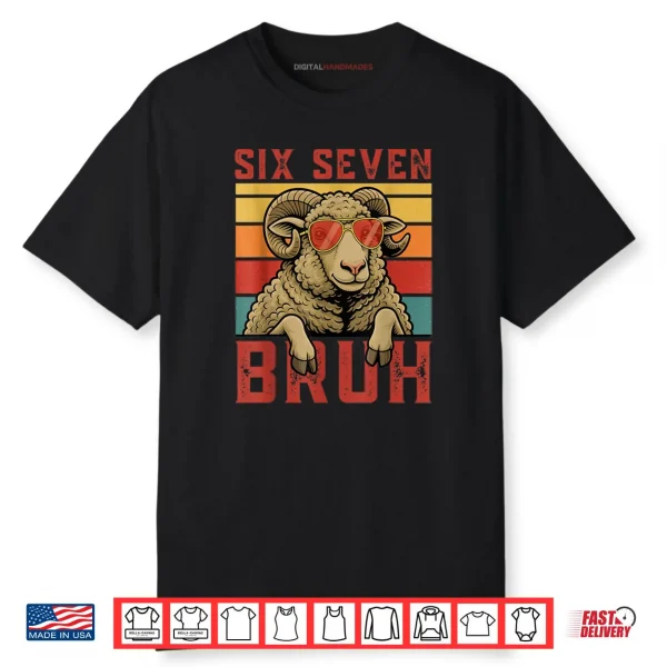 67 6 7 Sheep Retro Sunglasses Six Seven Shirt